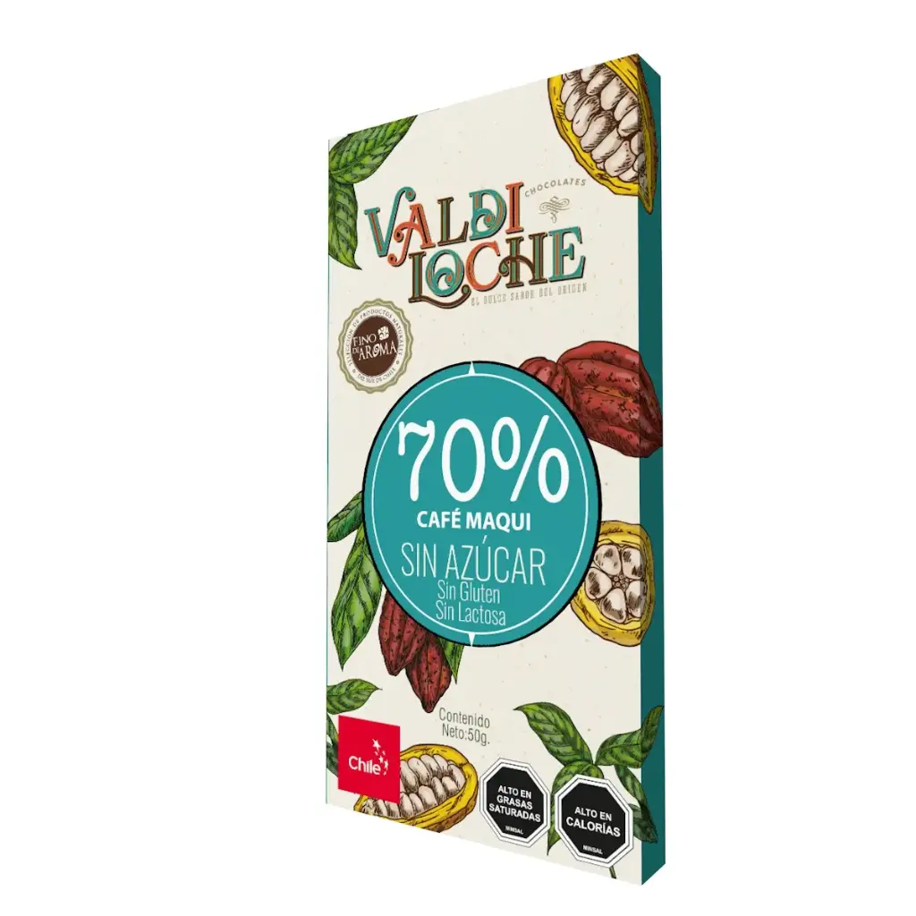 Barra 70% cacao con Café de maqui sin azúcar