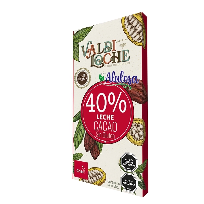 Barra Alulosa Leche 40% cacao