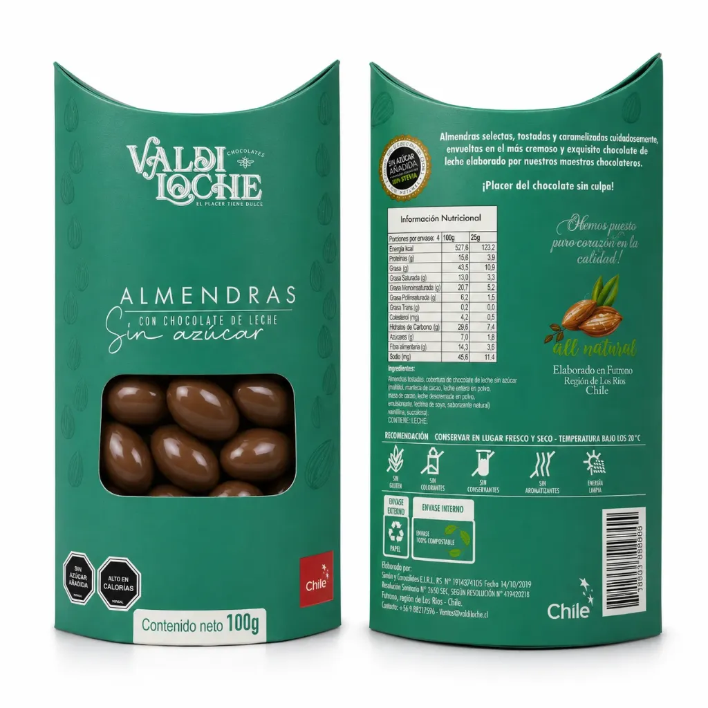Almendras Chocolate leche 40% cacao Alusosa