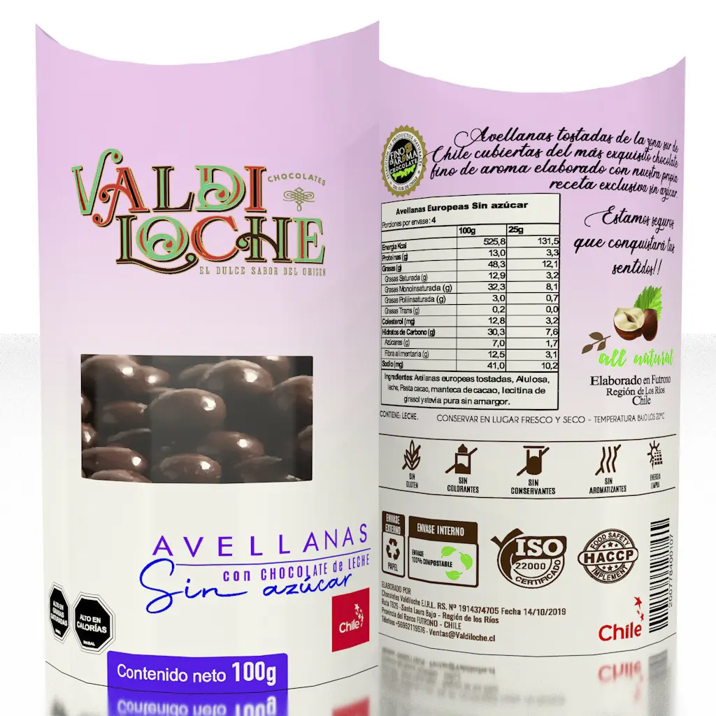 Avellanas Grageadas sin Azúcar