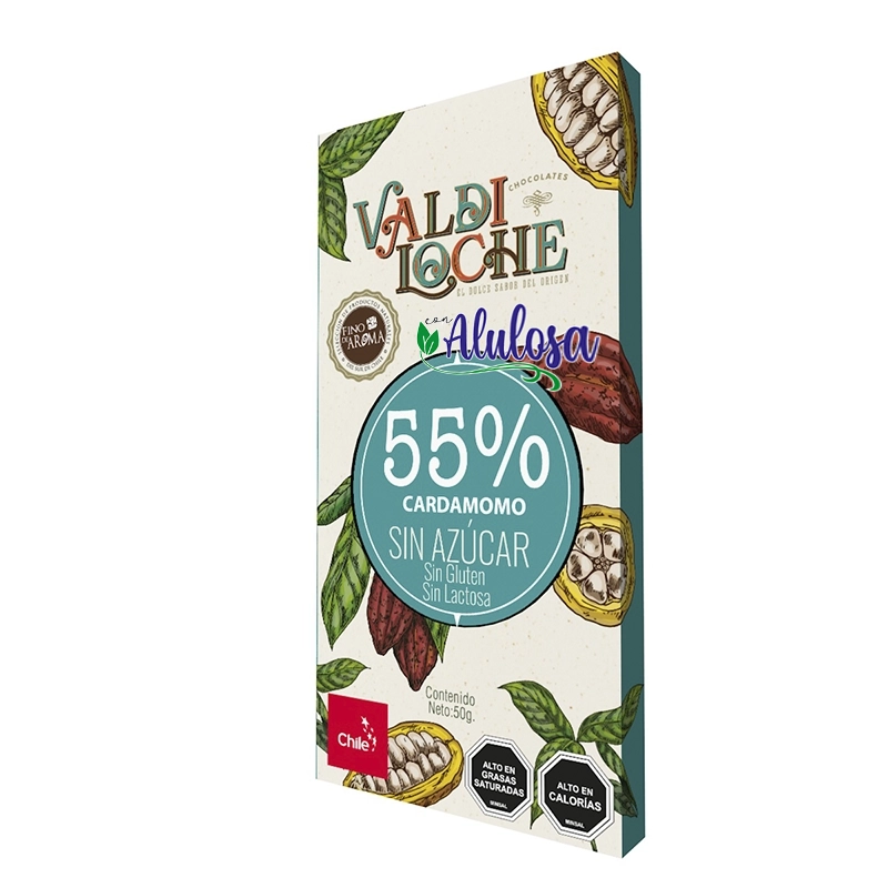 Barra Alulosa 55% cacao Cardamomo